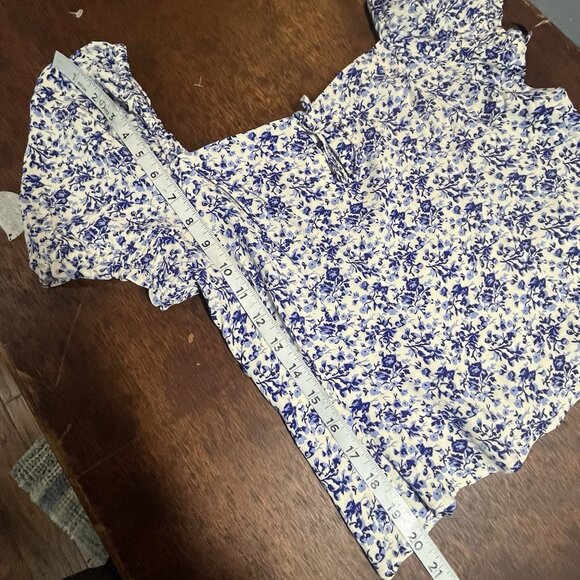 Milkmaid Coquettee Crop Top Medium Smocked Cottage Peasant Puff Sleeve Soft Girl - Picture 8 of 11